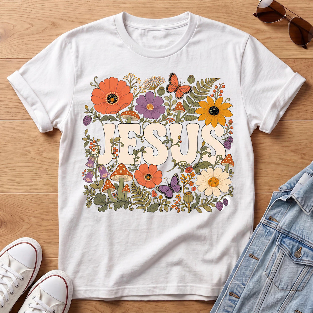 Jesus Floral T-Shirt