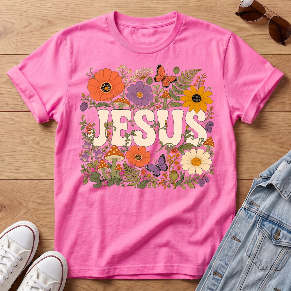 Jesus Floral T-Shirt