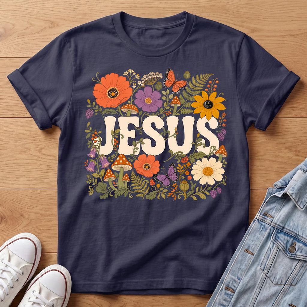 Jesus Floral T-Shirt
