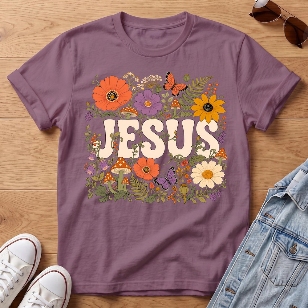 Jesus Floral T-Shirt