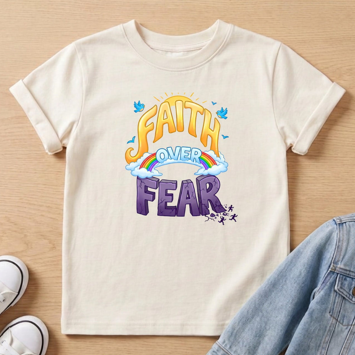 Faith Over Fear Kids T-Shirt