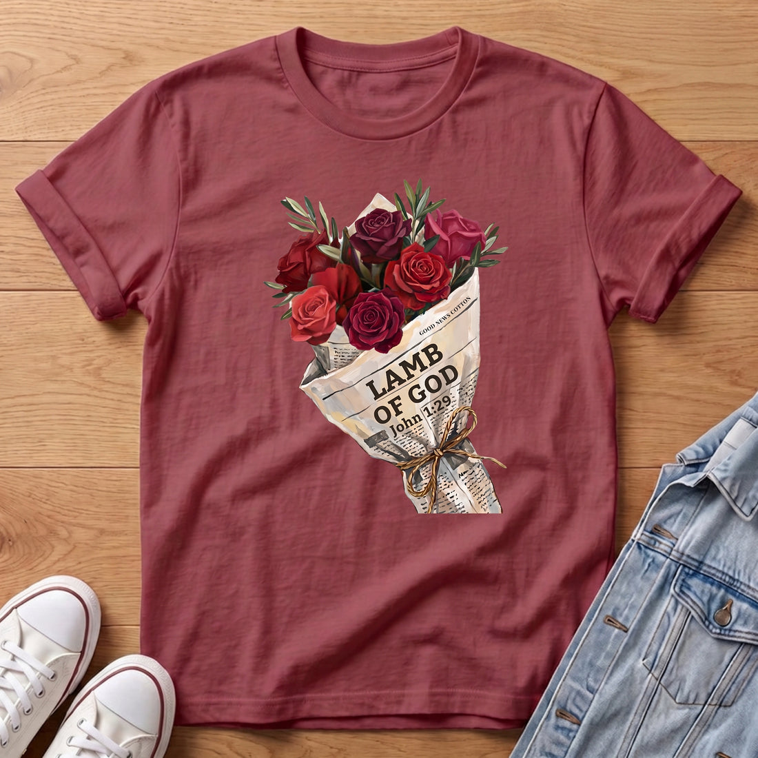 Lamb of God Rose Bouq T-Shirt