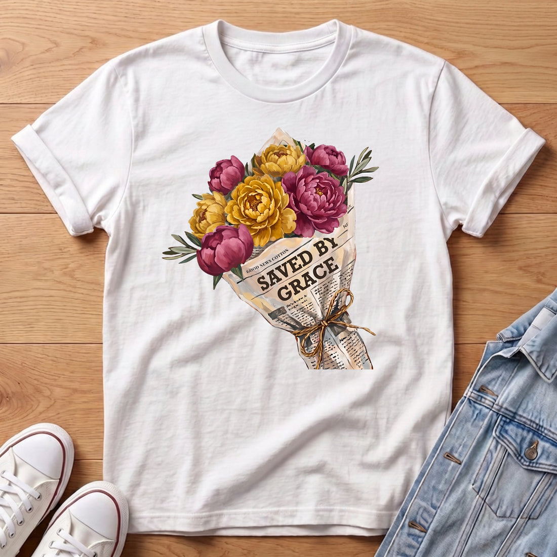 Saved By Grace Bouq T-Shirt