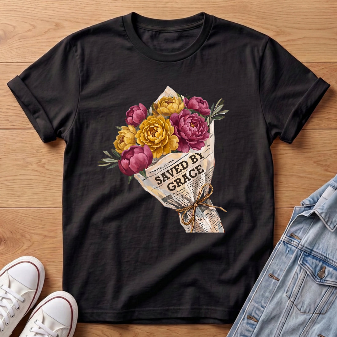 Saved By Grace Bouq T-Shirt