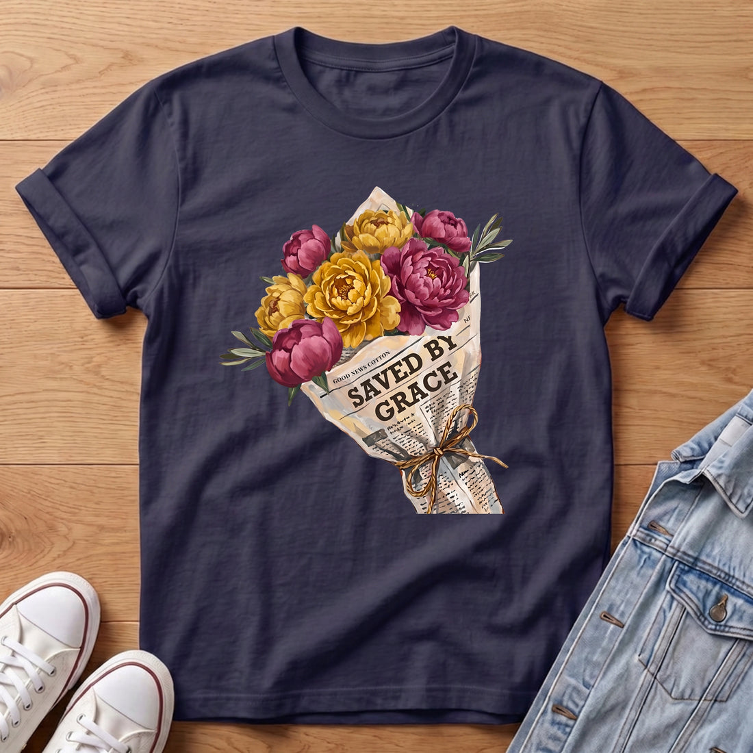 Saved By Grace Bouq T-Shirt