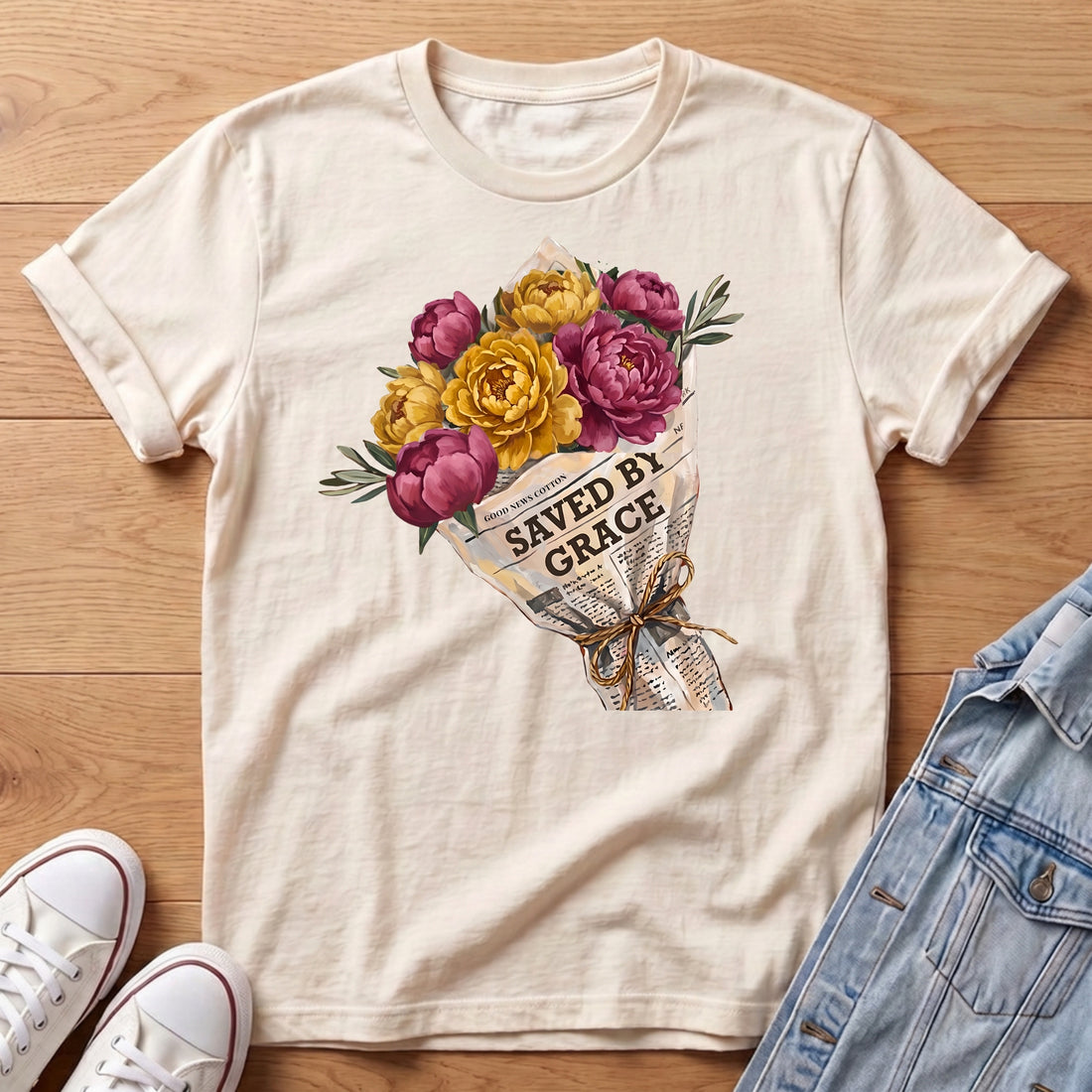 Saved By Grace Bouq T-Shirt