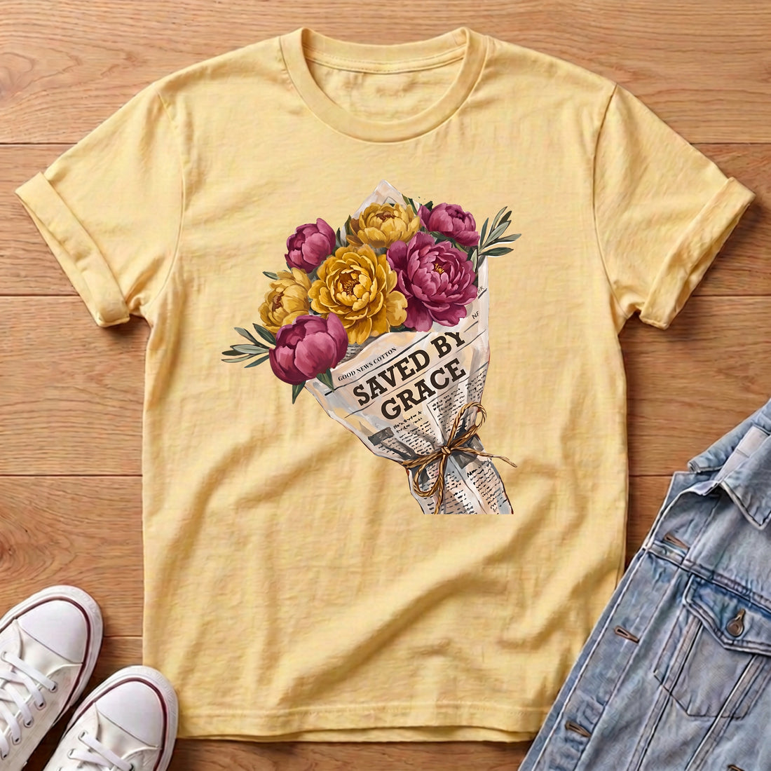 Saved By Grace Bouq T-Shirt
