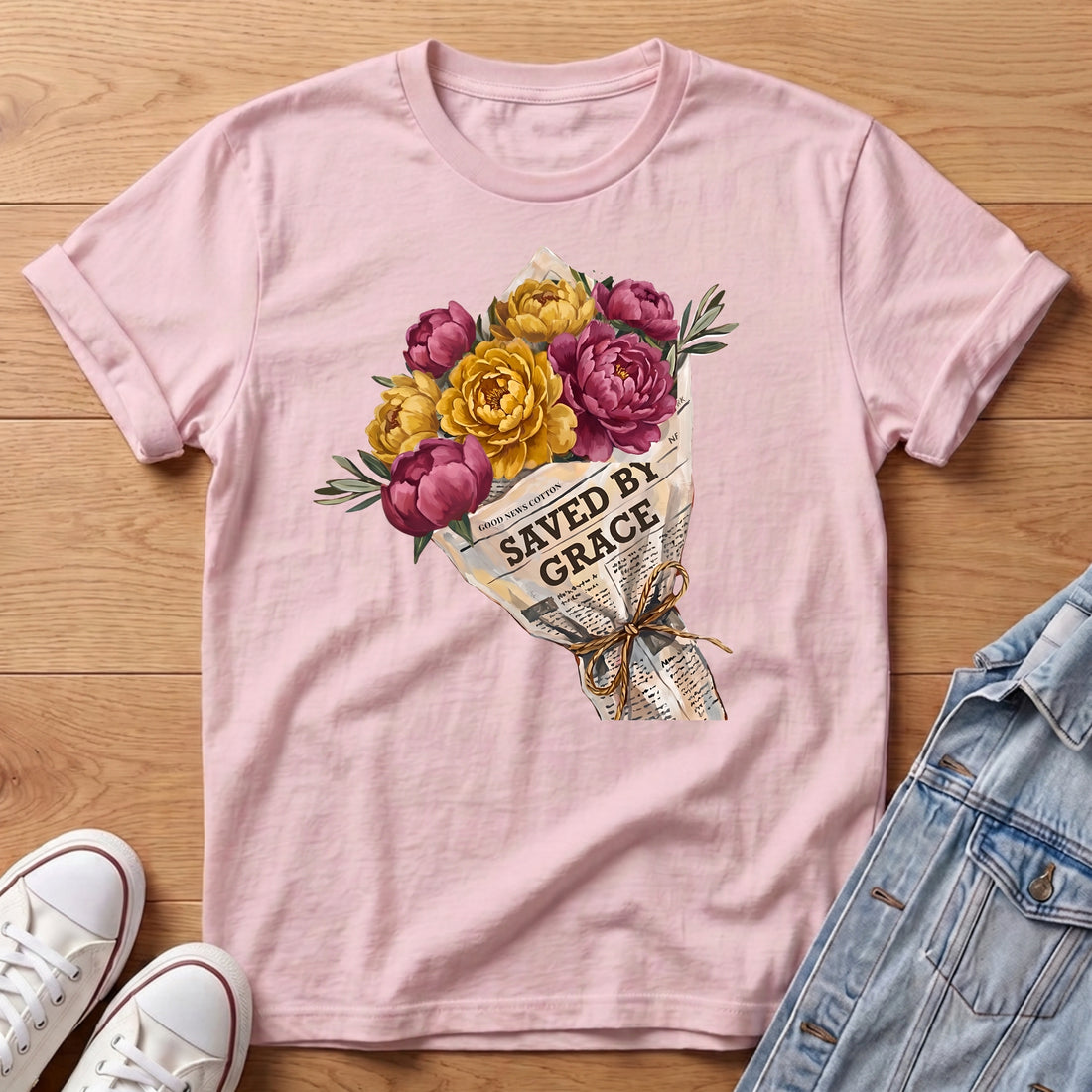 Saved By Grace Bouq T-Shirt