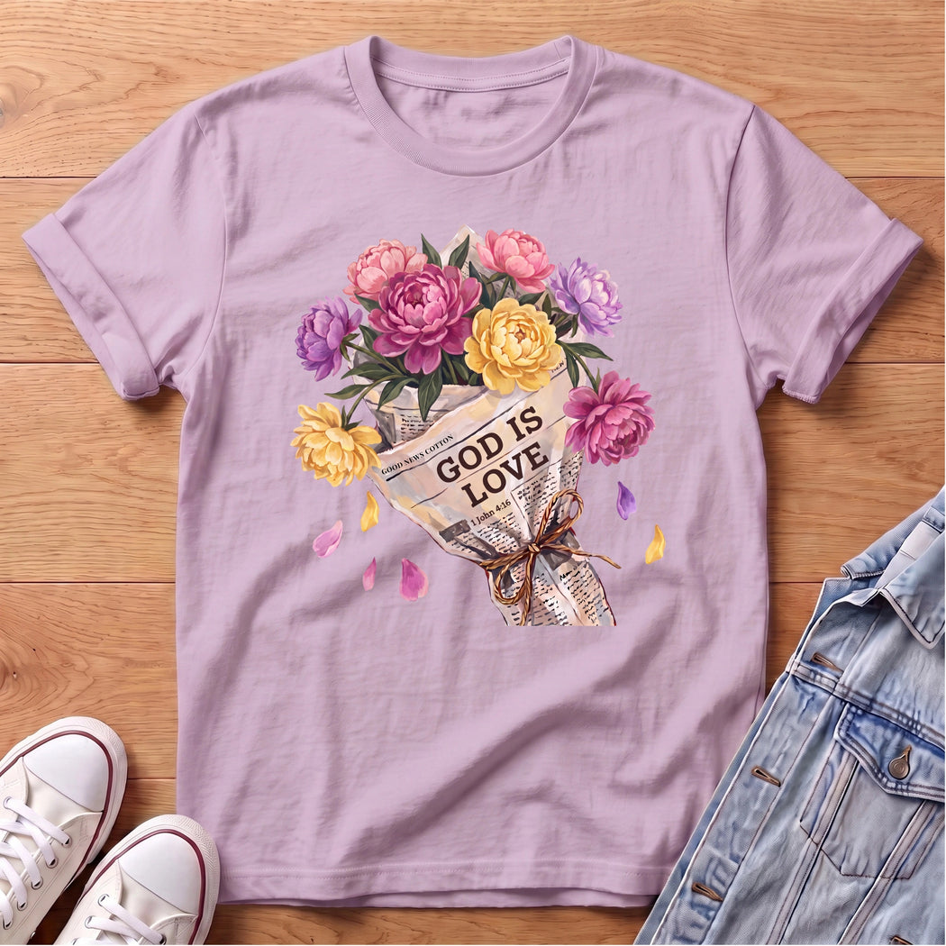 God Is Love Floral T-Shirt