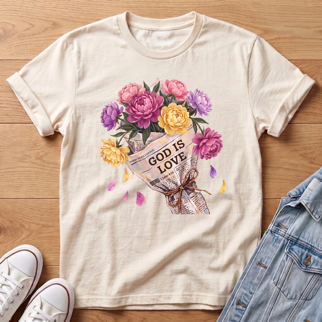 God Is Love Floral T-Shirt