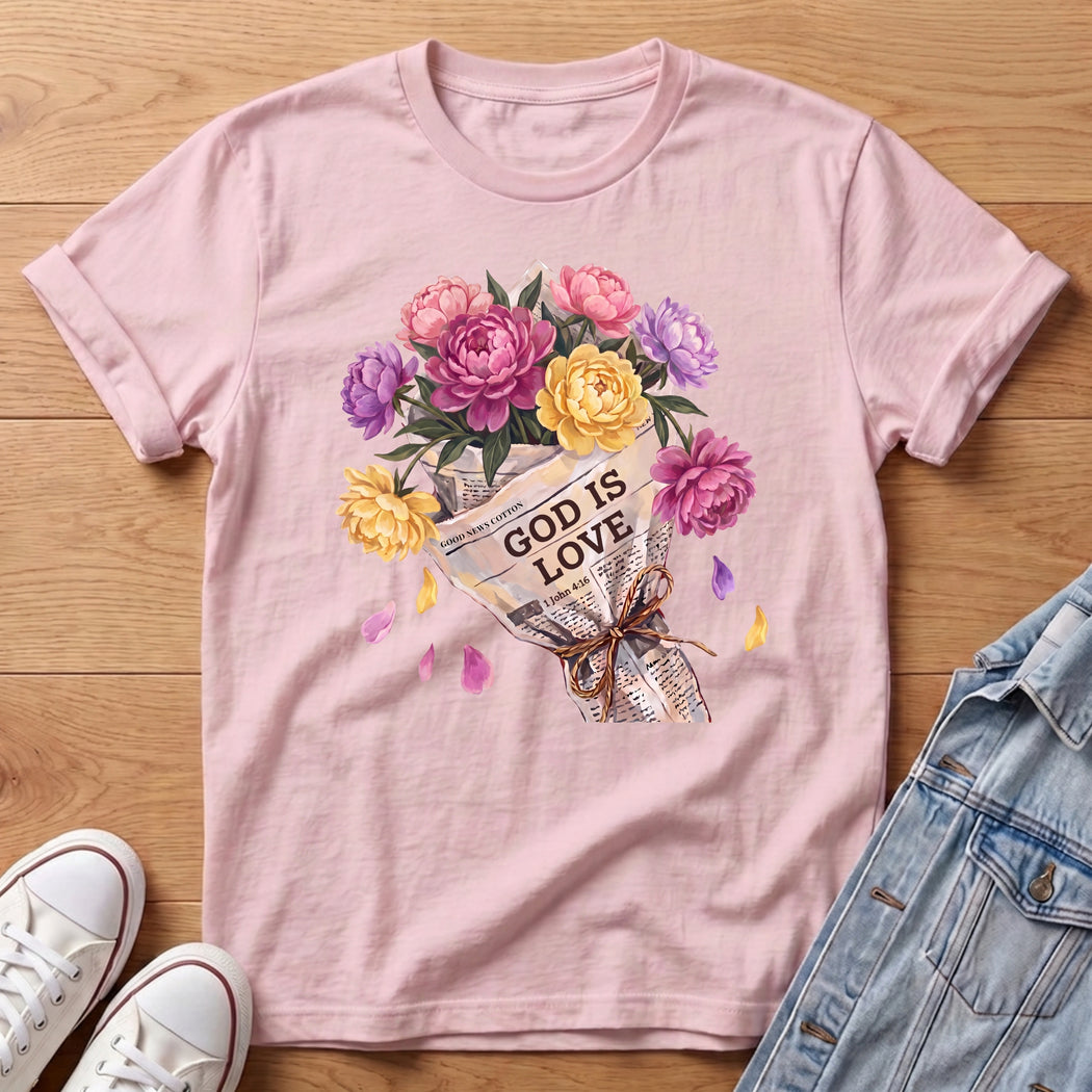 God Is Love Floral T-Shirt