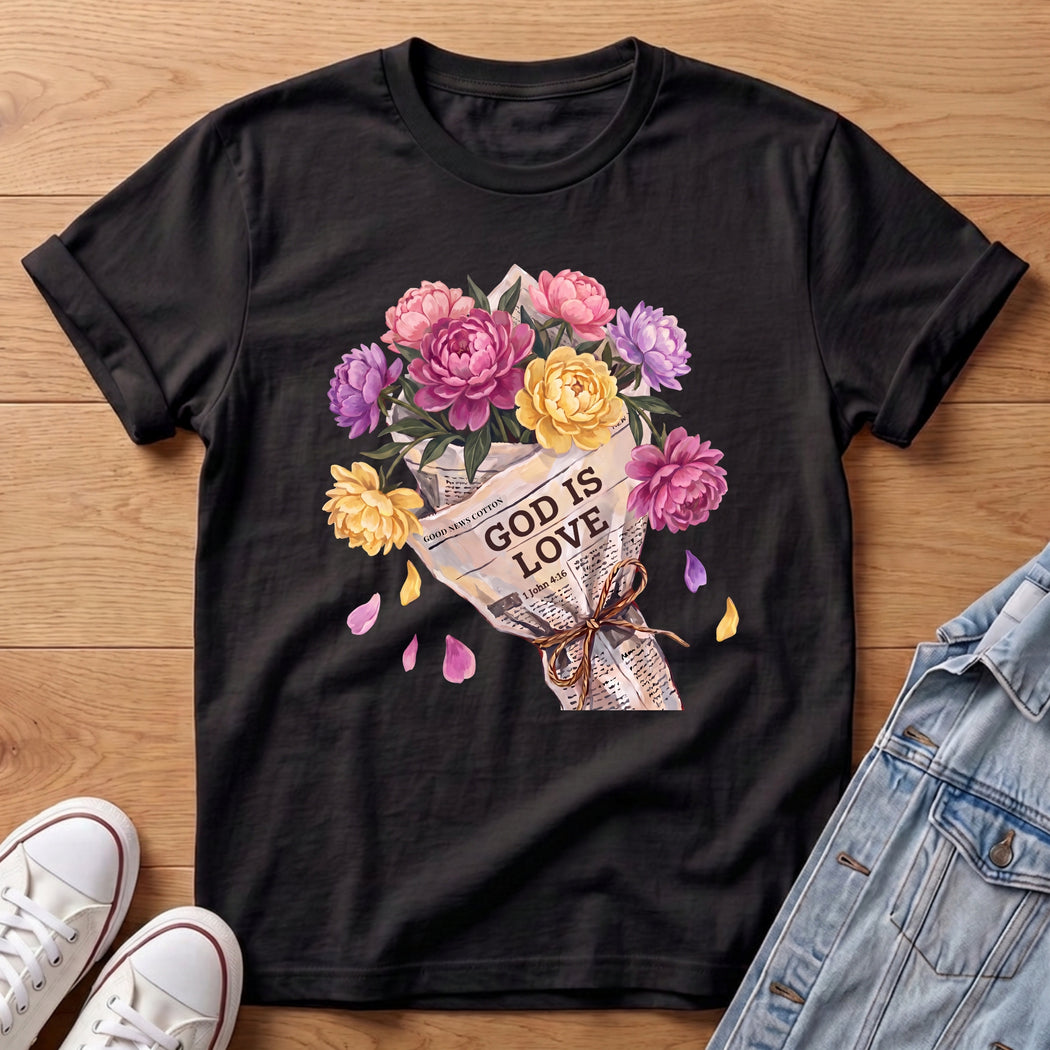 God Is Love Floral T-Shirt