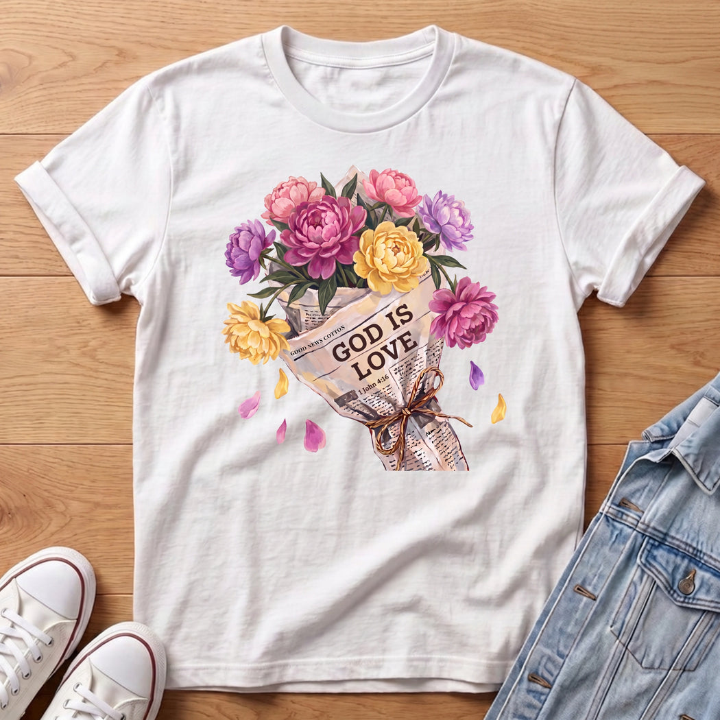 God Is Love Floral T-Shirt