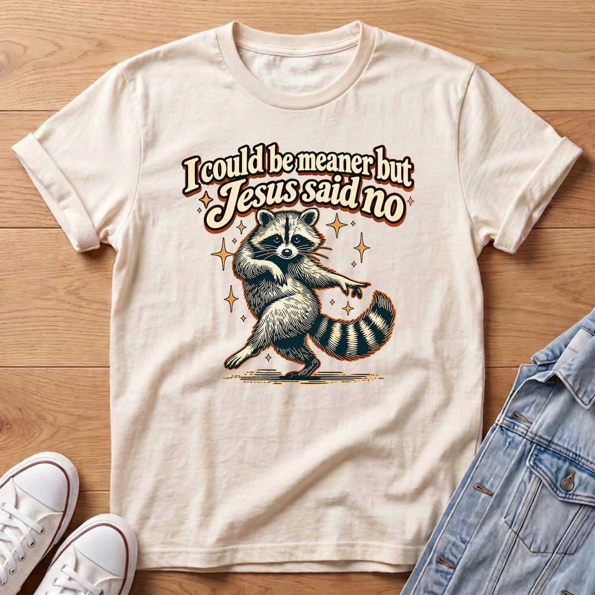 Jesus Said No Raccoon T-Shirt