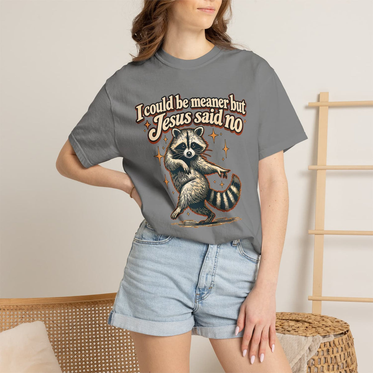 Jesus Said No Raccoon T-Shirt