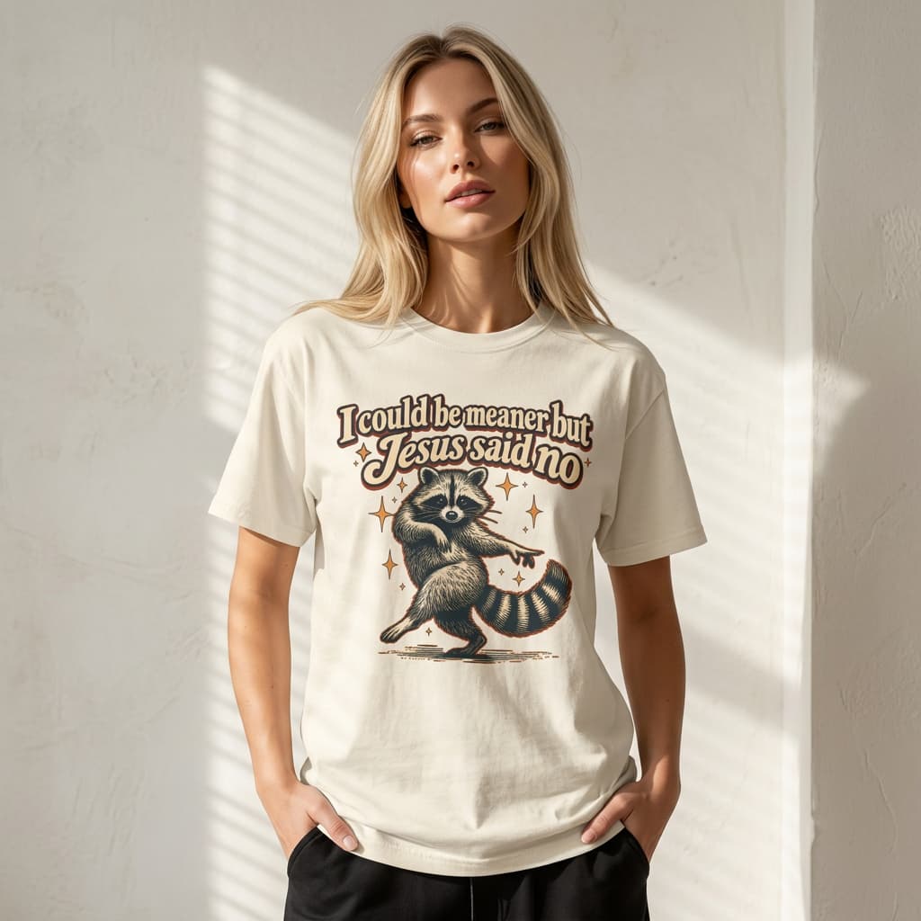 Jesus Said No Raccoon T-Shirt